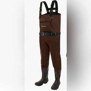 TIDEWE Neoprene Waders Cleated Bootfoot Men Chest Waders Waterproof size 9